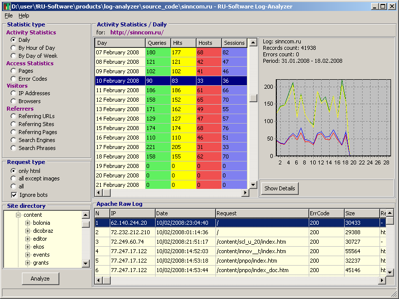 Screenshot for RU-Software Log-Analyzer 1.0.1.83